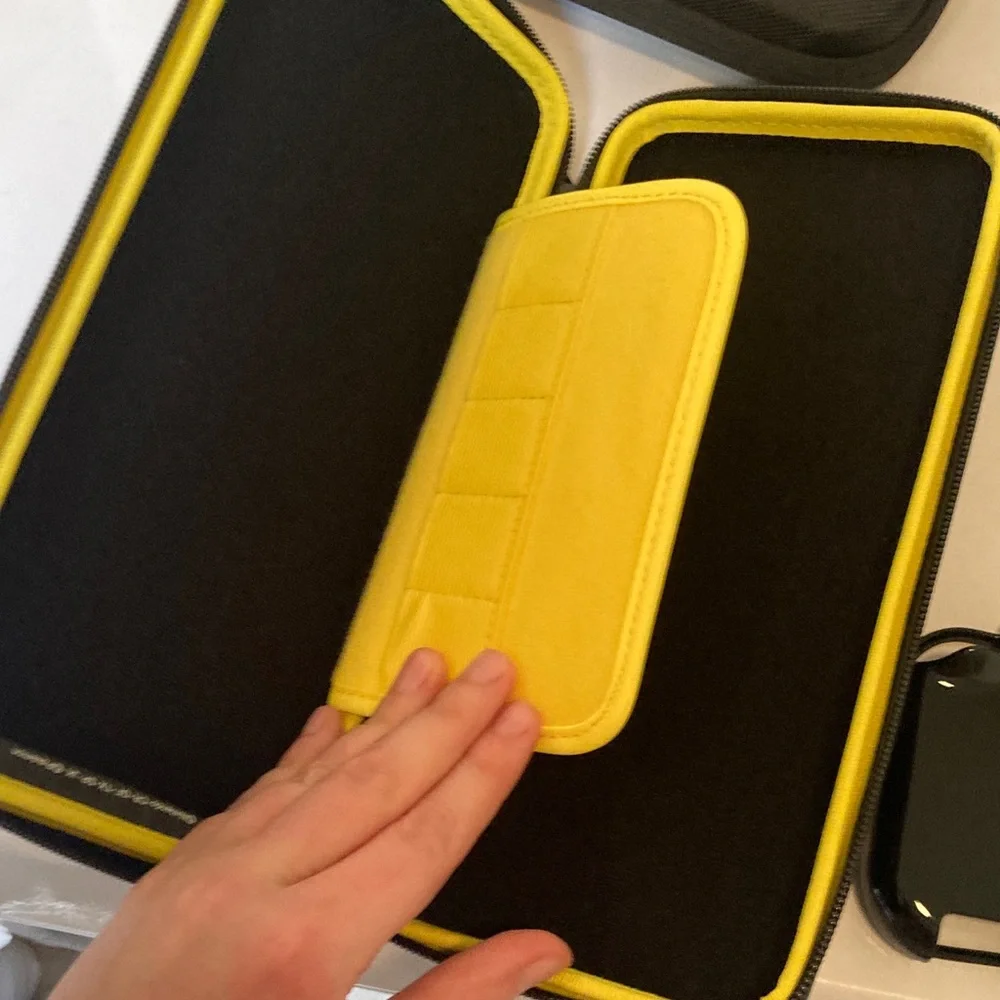 Nintendo Black and Yellow Pikachu headphones Switch Cases